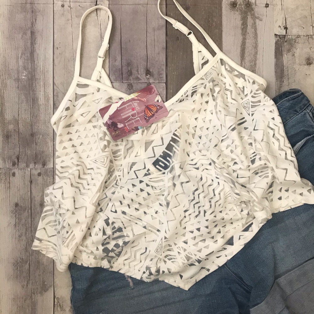Love, Fire  crop top nwt